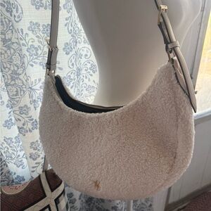 Victoria's Secret Cream Shoulder Bag with Plush Texture
